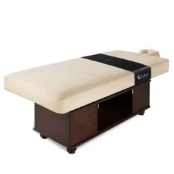 Living Earth Crafts INSIGNIA CLASSIC™ Multi-purpose treatment table with replaceable mattress-base cabinet opened