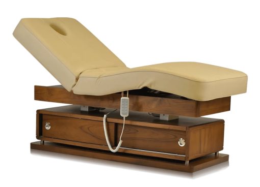 Mudit Electric Massage Bed Beige Color Salon Tilt