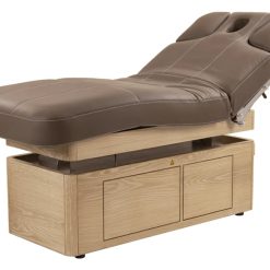 Mudra Electric Spa Massage Table Dark Colored Facehole Unplugged