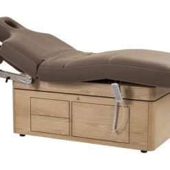 Mudra Electric Spa Massage Table Dark Colored Armrest Lowered