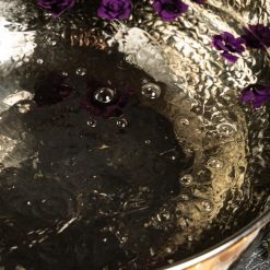 Hammered Copper Foot Soak Bowl Silver Finish 3 Essential Kneads | Professional Spa Beds & Wellness Equipment
