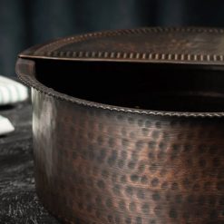 Handcrafted Dark Copper Pedicure Bowl–2 Essential Kneads | Professional Spa Beds & Wellness Equipment