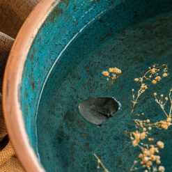 Luxurious Green Patina Copper Pedicure Bowl – Handcrafted Spa Foot Soak Bowl Handmade Green Patina Copper Pedicure Bowl 2 Essential Kneads | Professional Spa Beds & Wellness Equipment