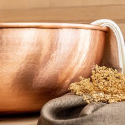 Handmade Matte Copper Foot Soaking Bowl 1 Essential Kneads | Professional Spa Beds & Wellness Equipment