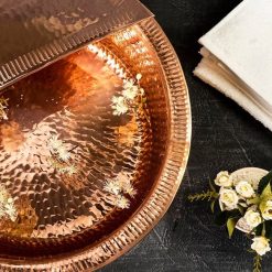 Handmade Solid Copper Foot Bath with Removable Footrest – Luxury Spa & Detox Soaking Basin